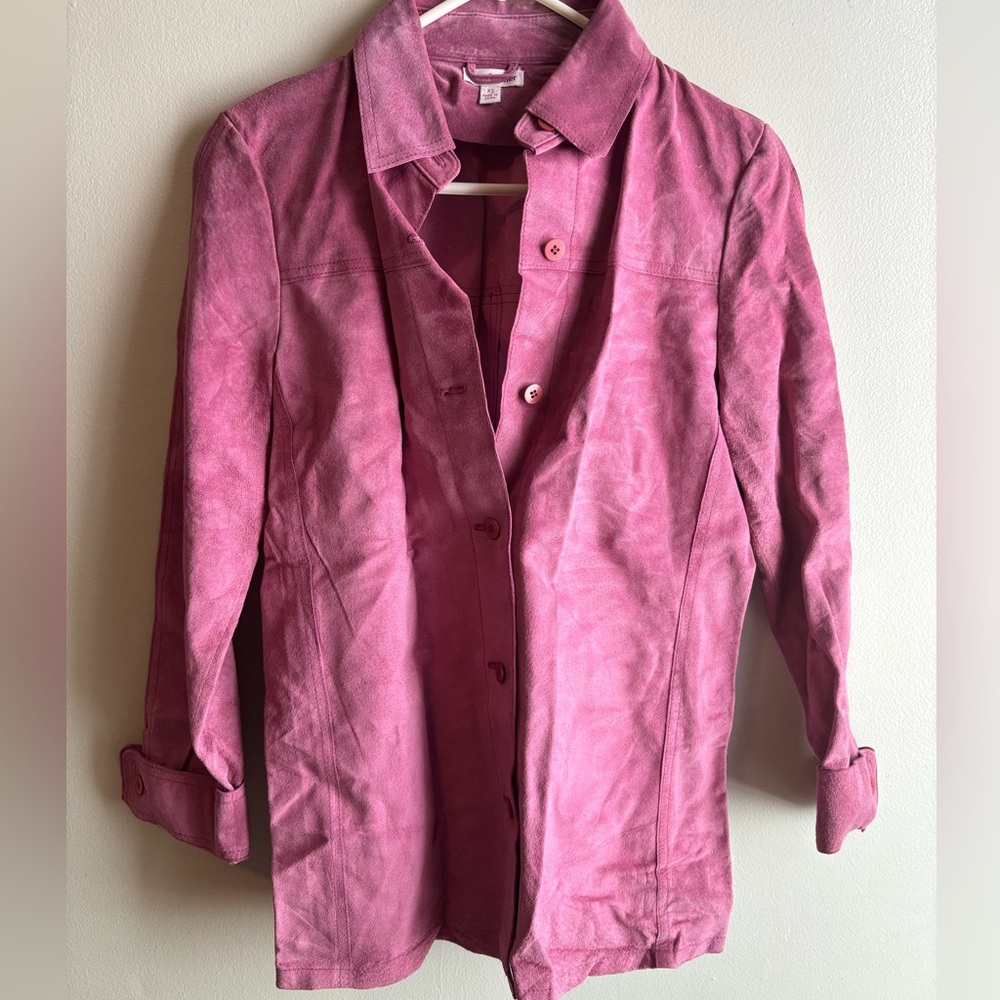 New Frontier Women's Leather Jacket - Pink